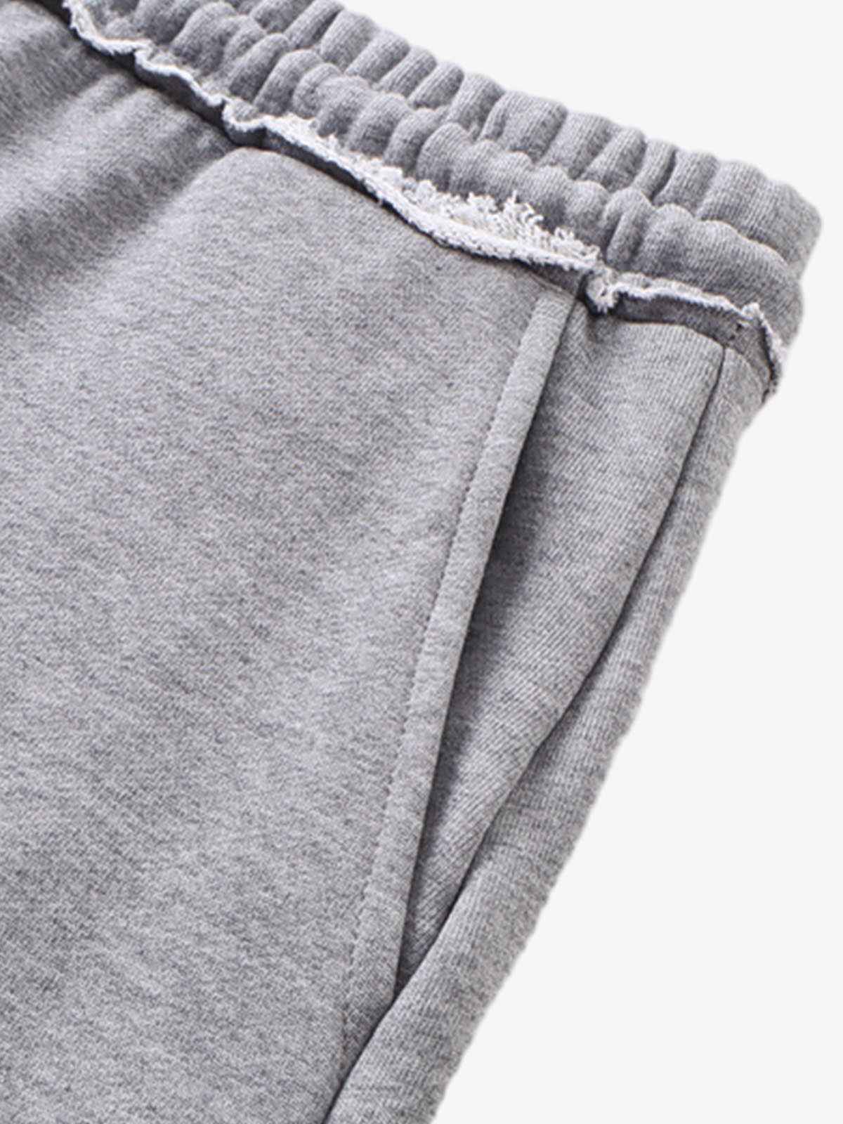 Retro Letter Print Drawstring Straight-Leg Wide Pants