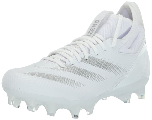 adidas Unisex Adizero Impact American Football Sneaker White/Silver Metallic/White 7 US Men