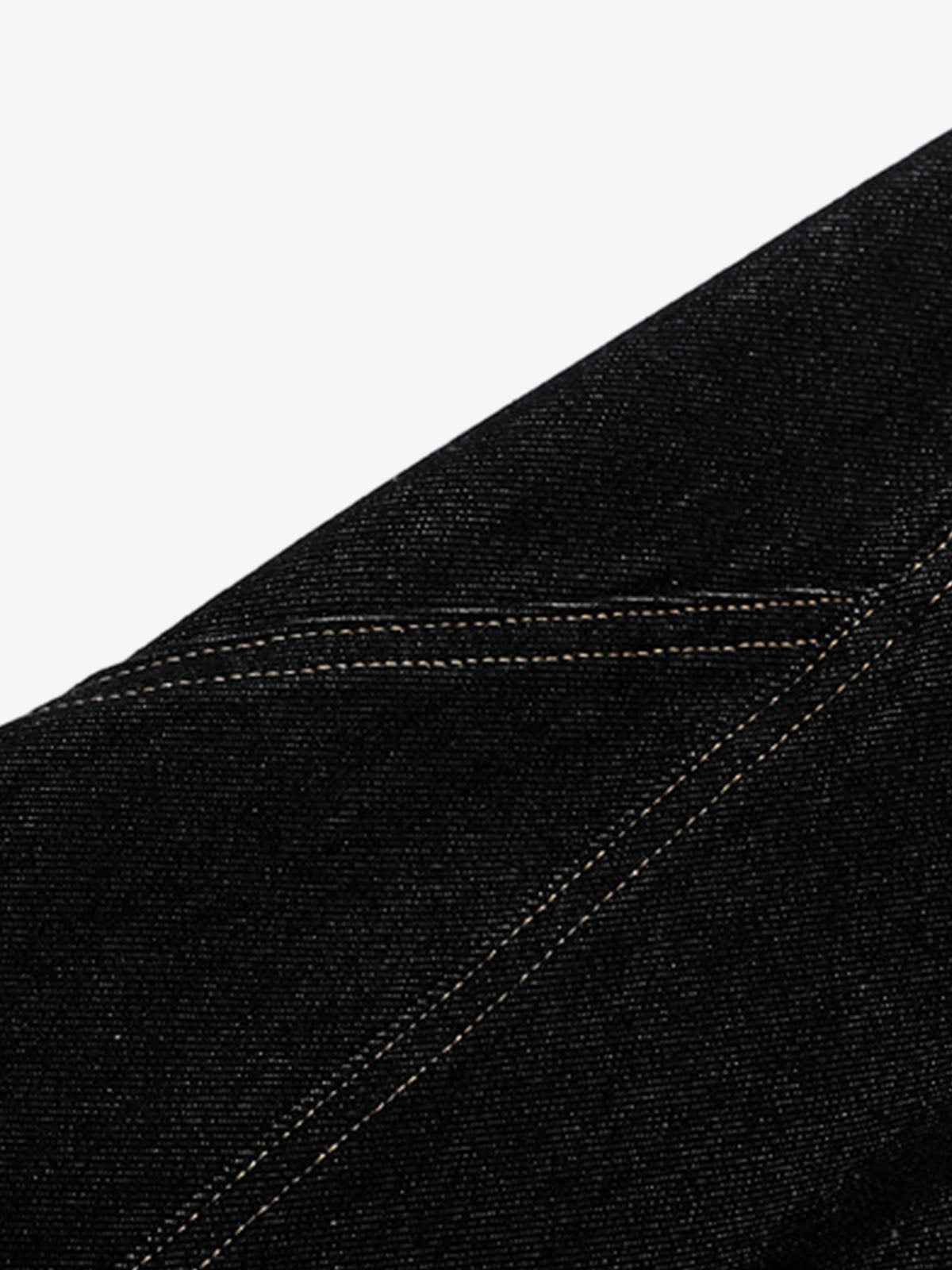 Reverse-Stitched Multi-Button Jeans