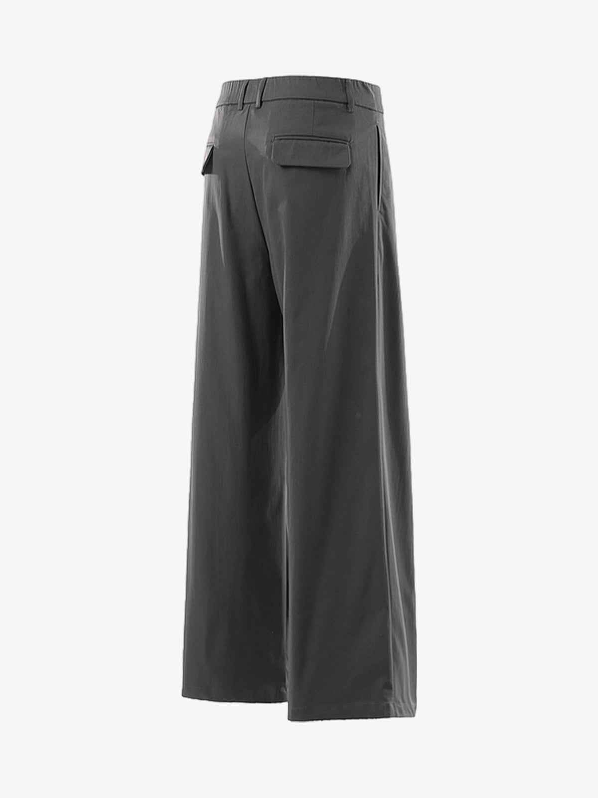 Pleated Drape Bootcut Suit Pants