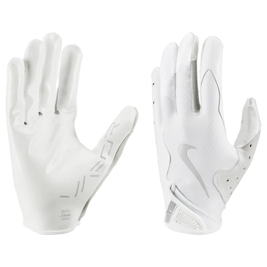 Nike Vapor Jet 8.0 Football Gloves White | White | Platinum Medium