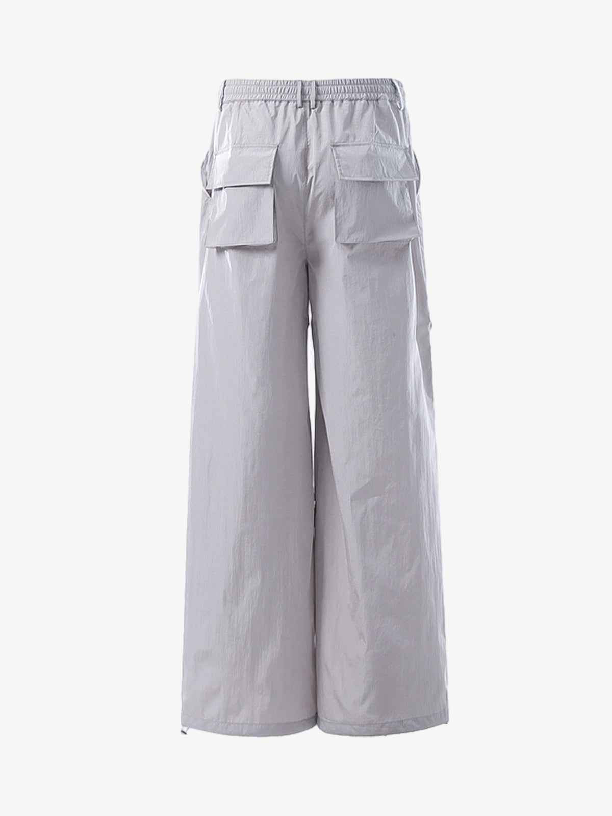 Vintage Drawstring Draped Embroidered Wide Leg Pants