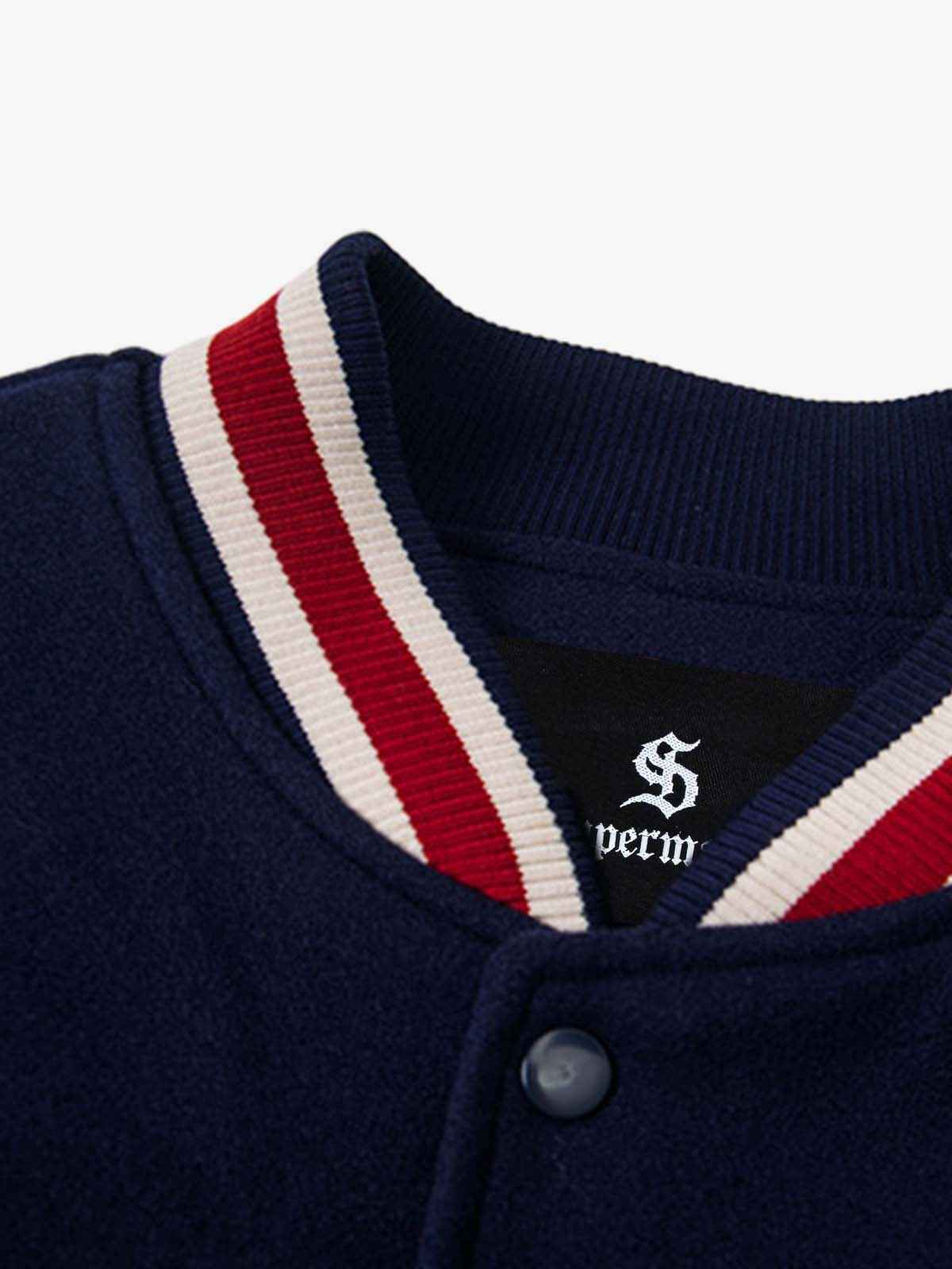Baseball Stitch Embroidered Varsity Jacket