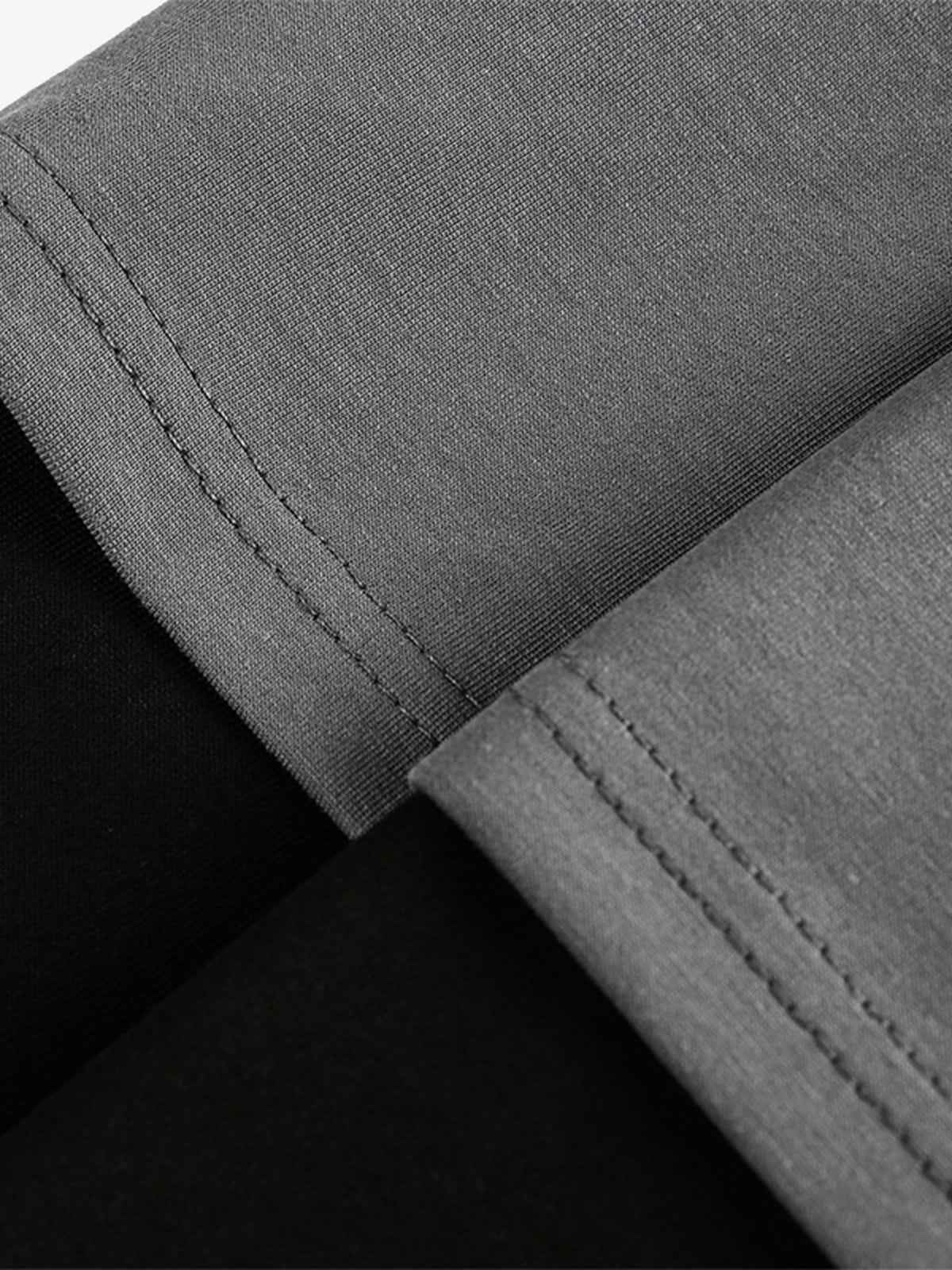 Mock Neck Layered Long Sleeve T Shirt