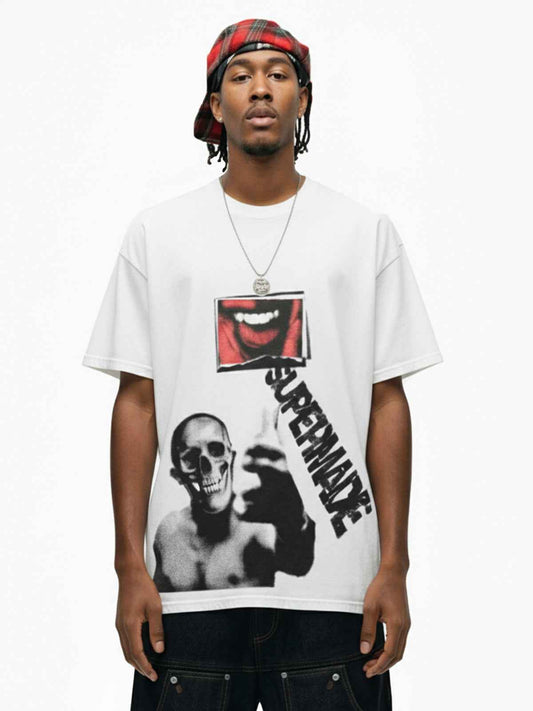 Skull Graphic Gothic Print T-Shirt