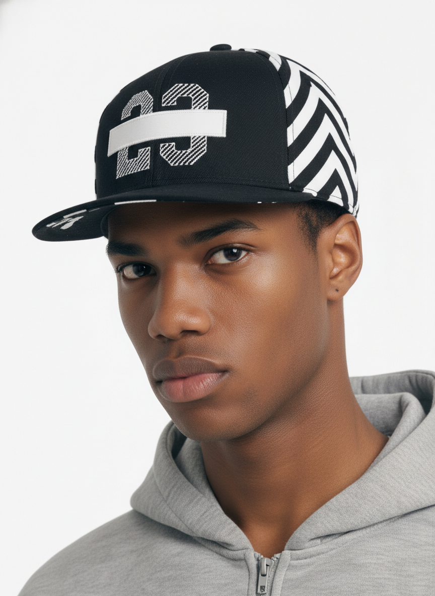 Graphic 23 Panel Contrast Snapback Cap - Luxuryurbanwear
