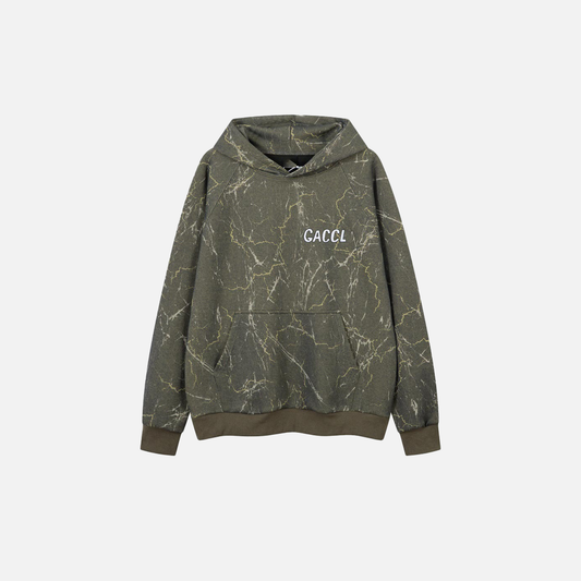 Gothic Punk Distressed Loose Fit Front Pocket Hoodie - Luxuryurbanwear