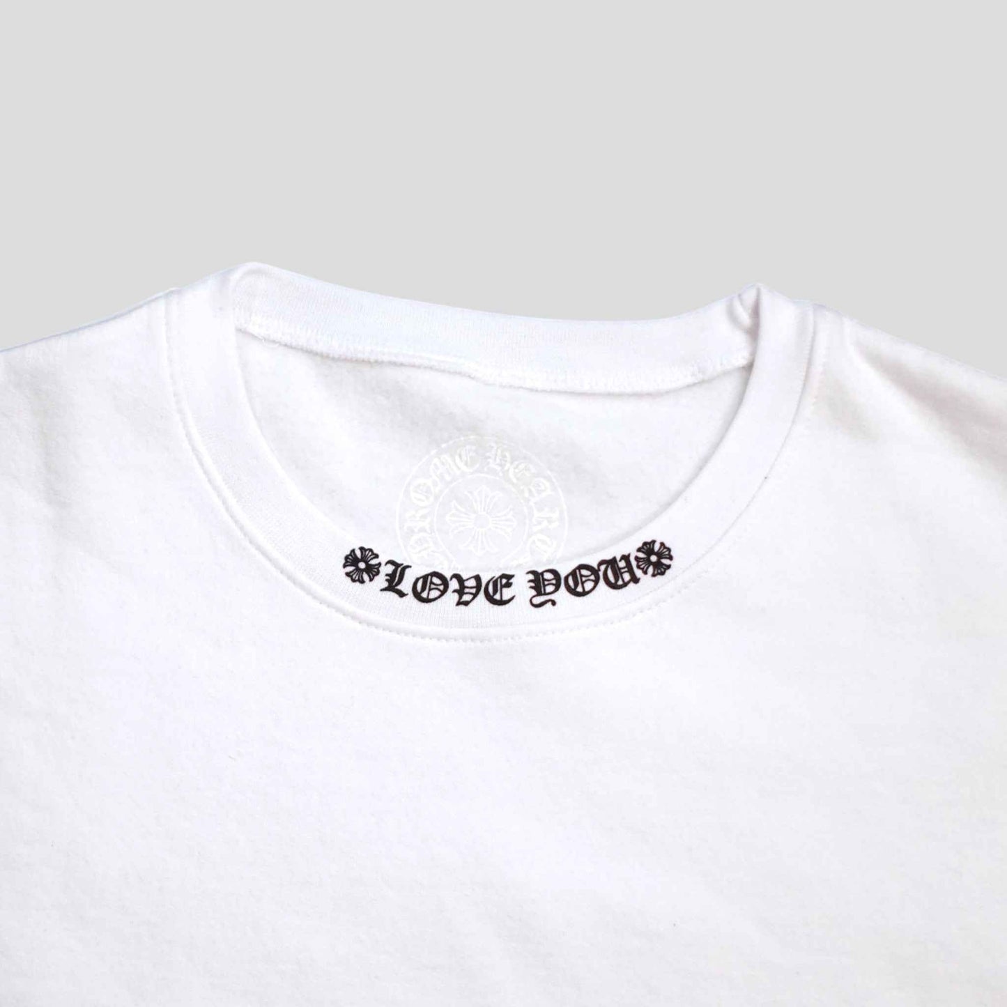 Chrome Hearts Love You Crewneck in White