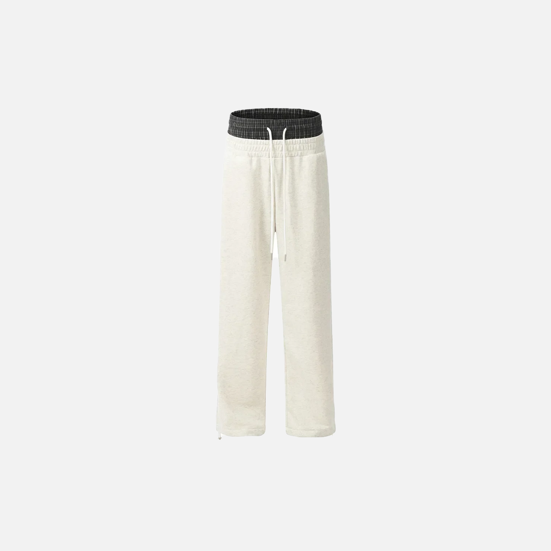 Modern Spliced Two-Piece Elastic Waist Jogger - Luxuryurbanwear