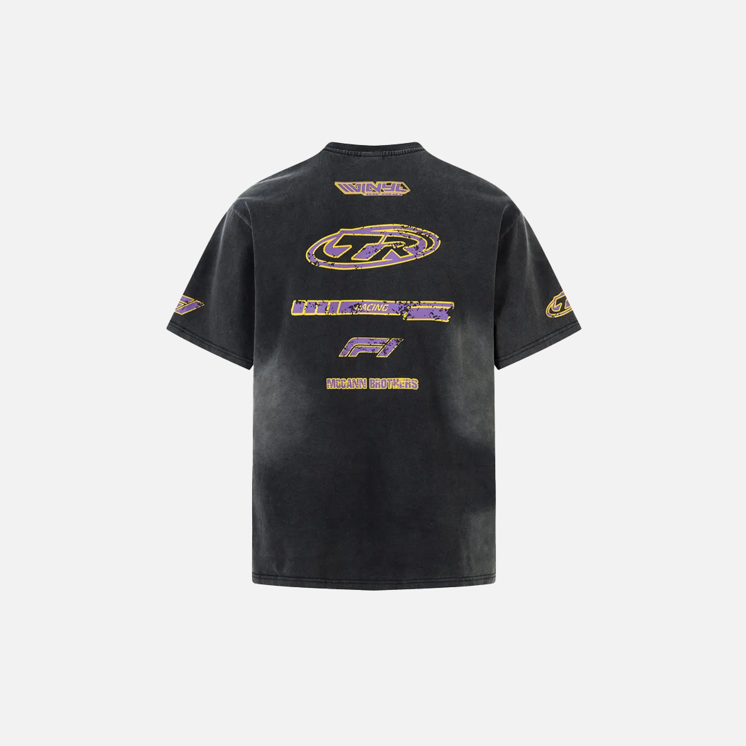 F1 Grunge Insulated Graphic Printed Tie Race T-Shirt - Luxuryurbanwear