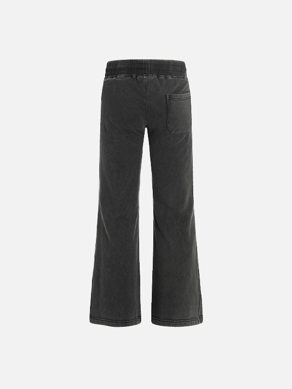 Vintage Retro Letter Print Flared Straight Sweatpants - Luxuryurbanwear