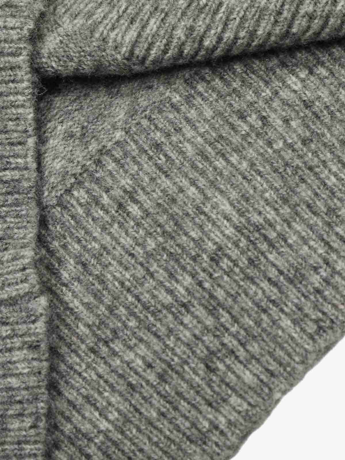 Retro High Neck Button-Down Knit Cardigan Sweater
