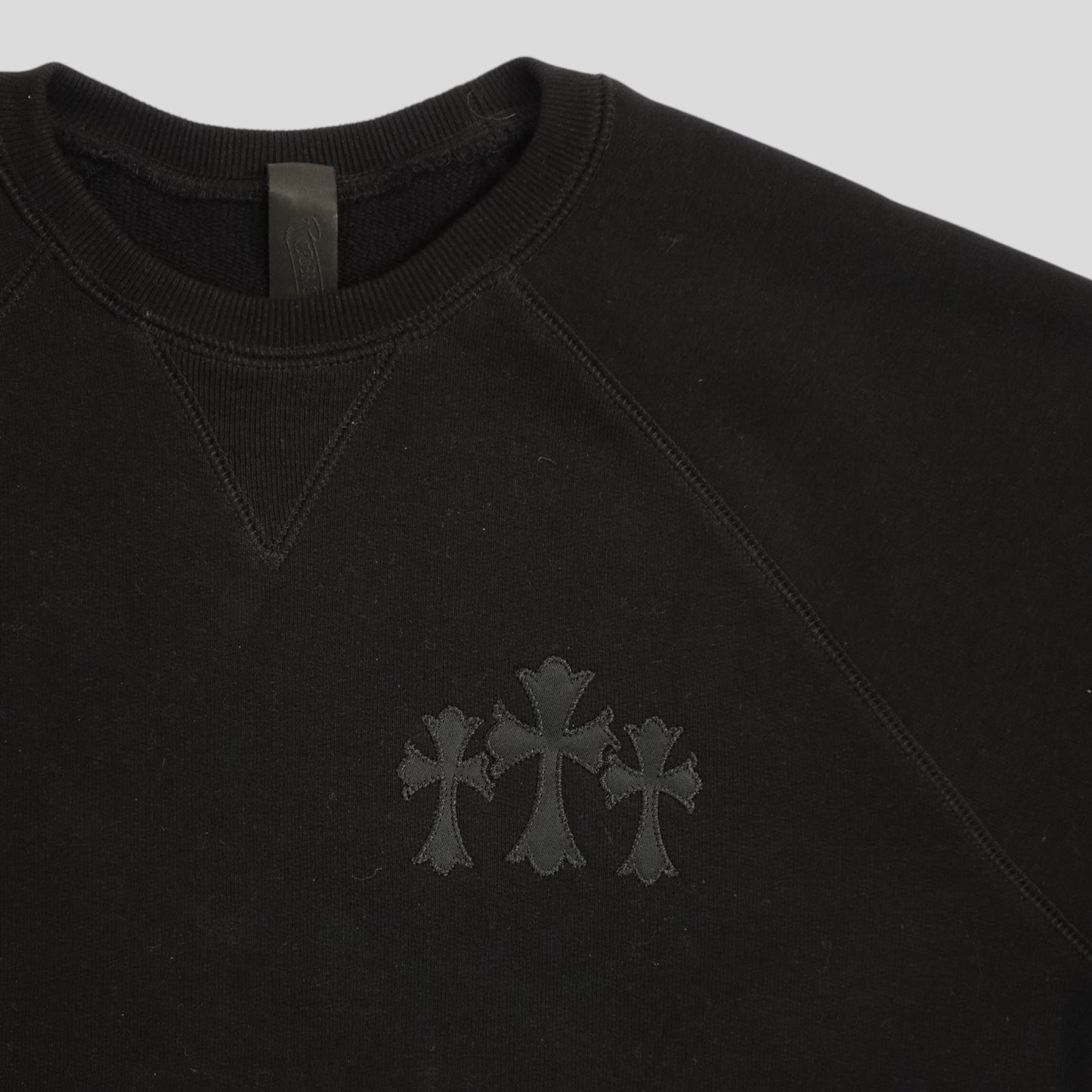 Chrome Hearts Cemetery Cross Seven-11 Crewneck in Black