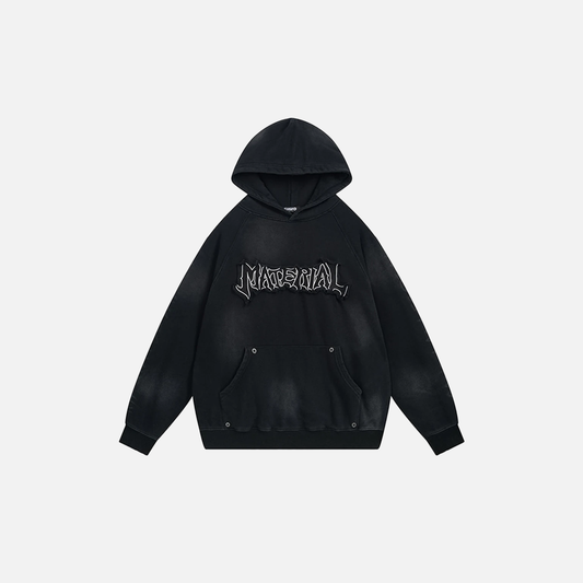 Oversized Vintage Embroidered Patchwork Hoodie - Luxuryurbanwear