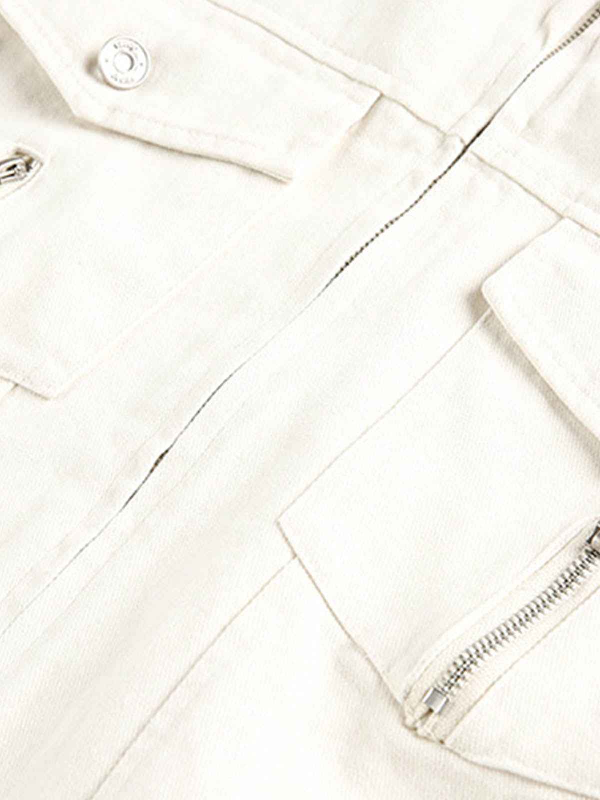Structured Utility Stand Collar Zip Up Jacket