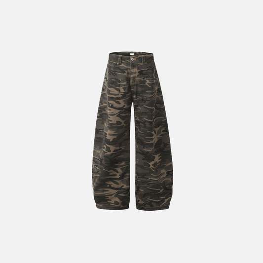 Elevated American Style Camo Cargo Denim Jeans - Luxuryurbanwear