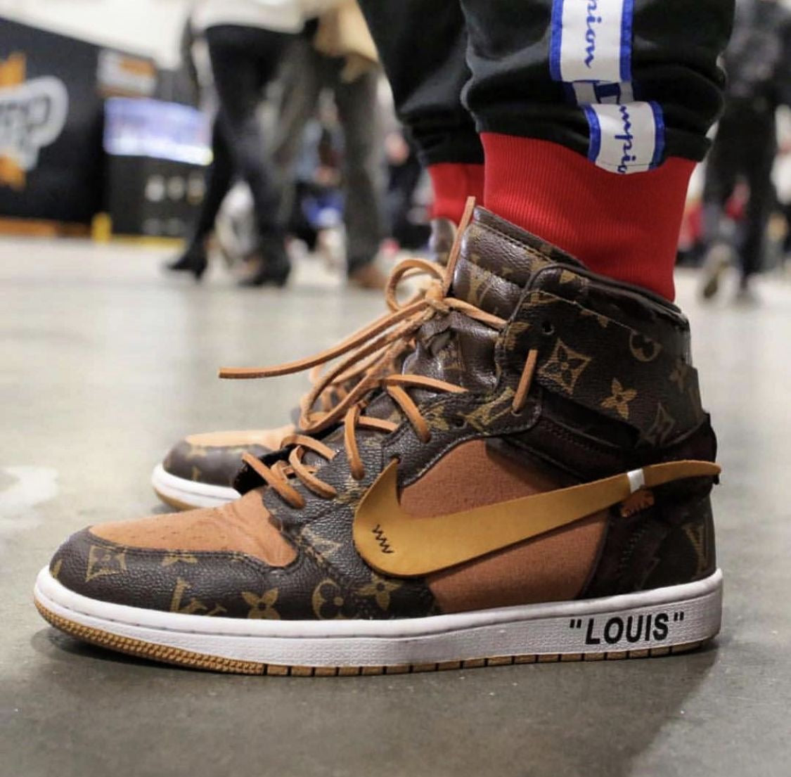 Custom Air Jordan 1 x LV Logo