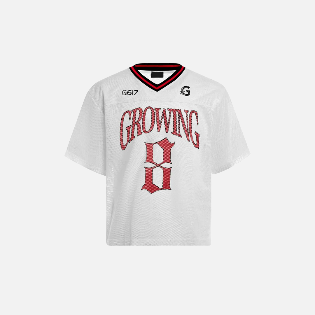 Breathable V-Neck Collar Mesh Graphic Printed T-Shirt - Luxuryurbanwear