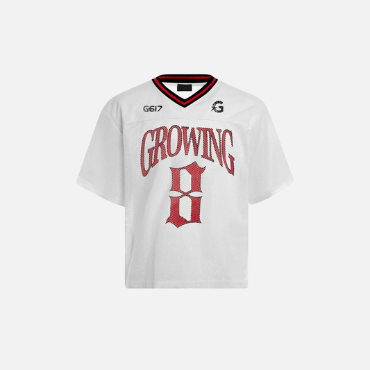 Breathable V-Neck Collar Mesh Graphic Printed T-Shirt - Luxuryurbanwear