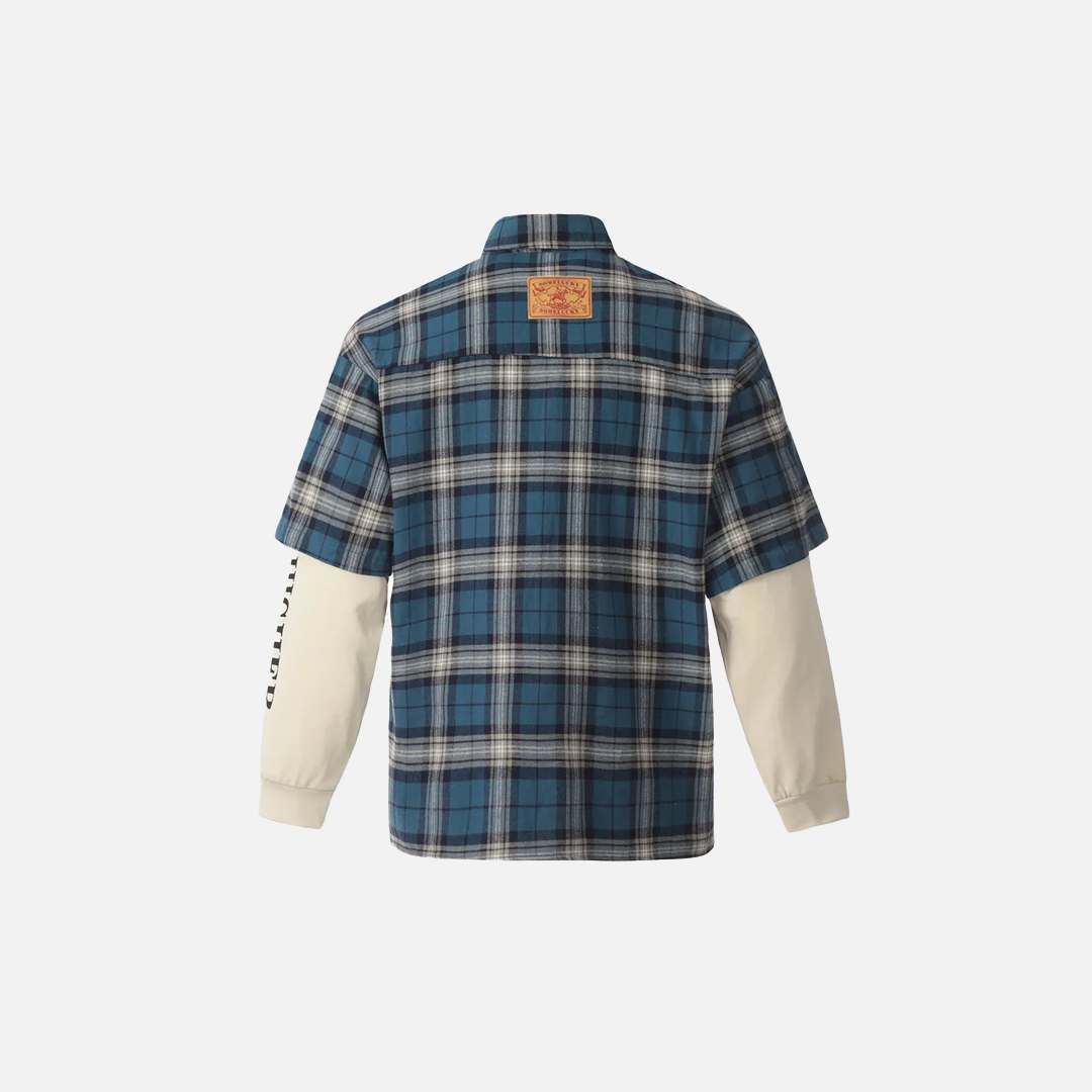 Trendy Plaid Patchwork Loose Lapel Single Shirt - Luxuryurbanwear