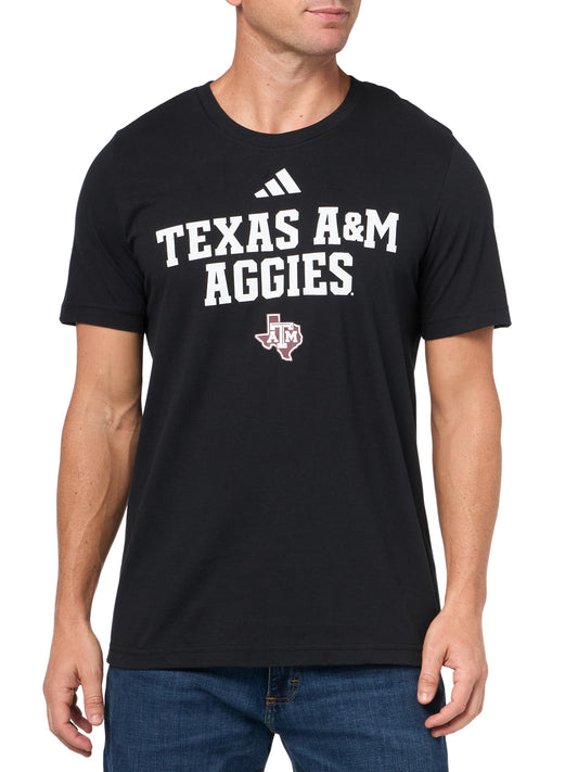 adidas Mens House T-Shirt Black/Texas A&M University