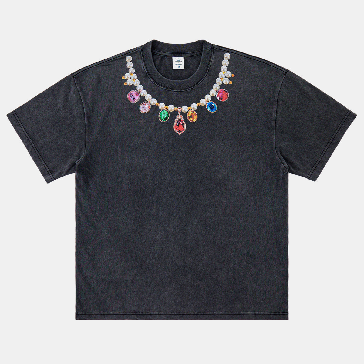 Vintage Jewel | Black T-shirt - Luxuryurbanwear