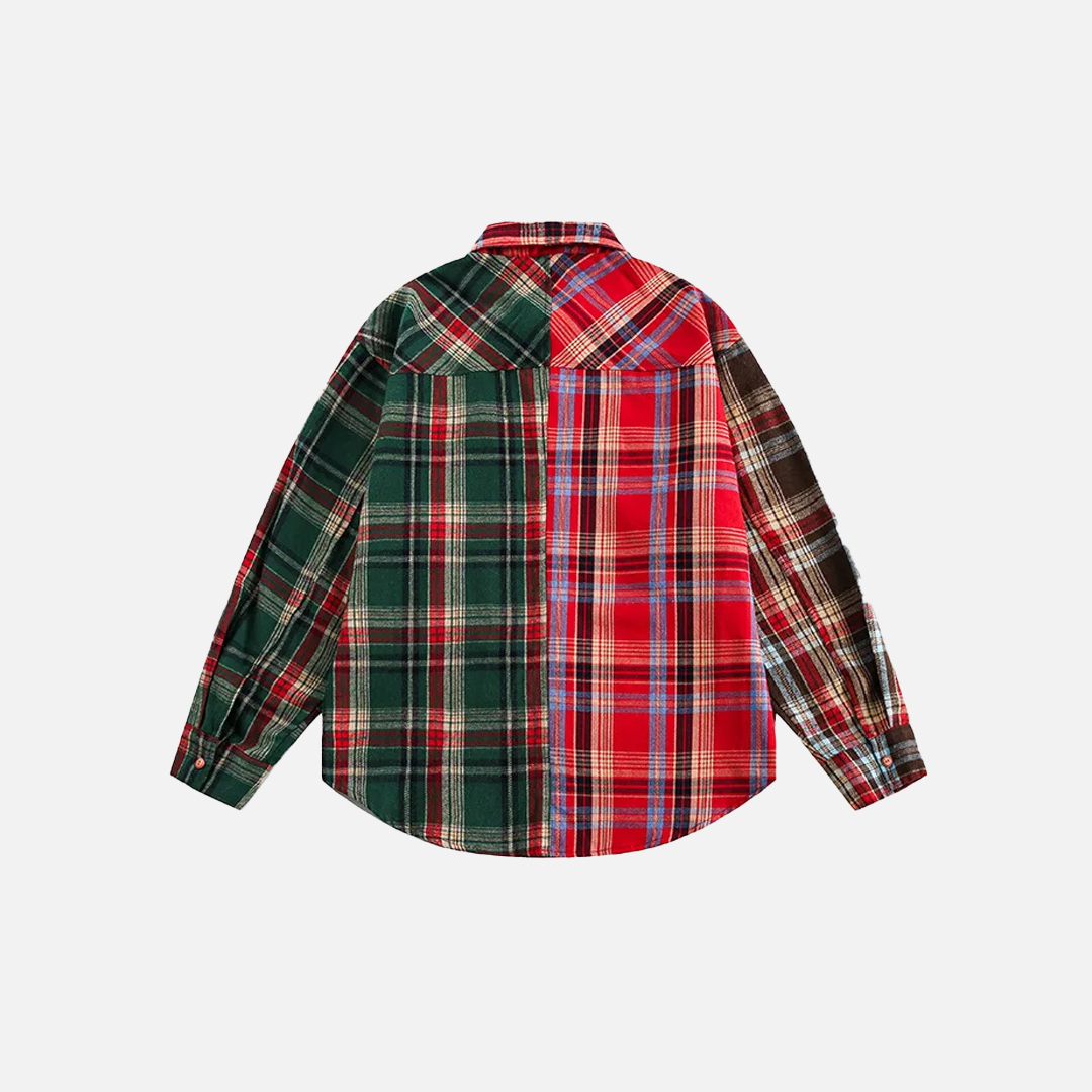 Breathable Plaid Hip Hop With Pockets Long Sleeve Shirt - Luxuryurbanwear