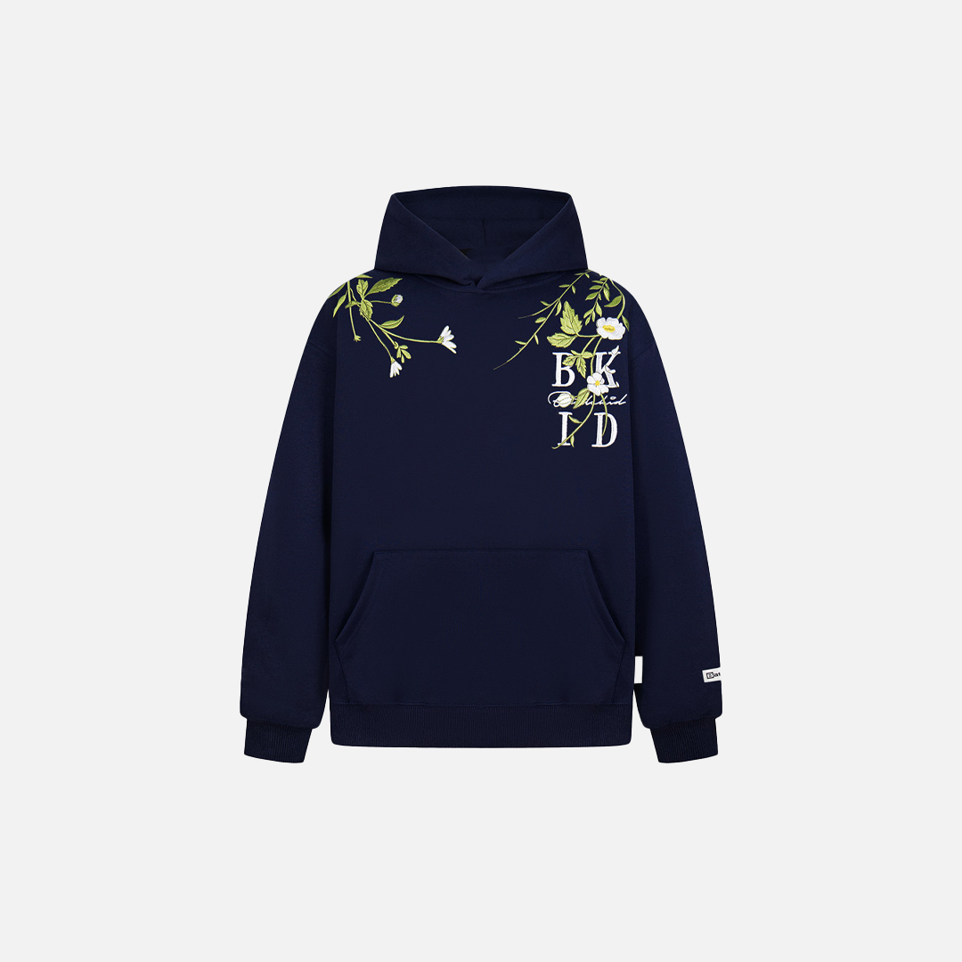 Women Cozy Floral Embroidered Casual Hoodie - Luxuryurbanwear