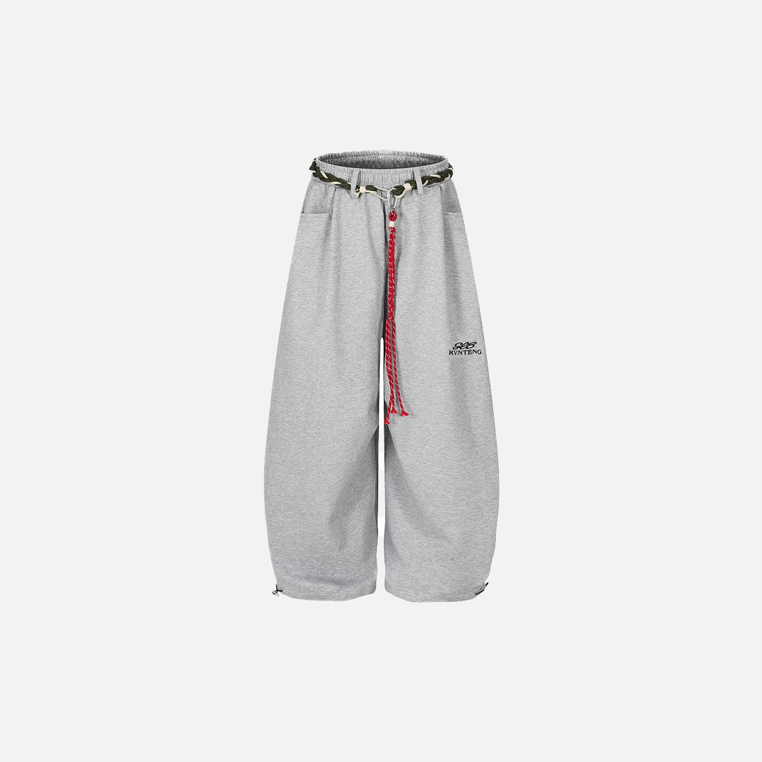 Y2K American Vibe Wide Leg Drawstring Sweatpants - Luxuryurbanwear