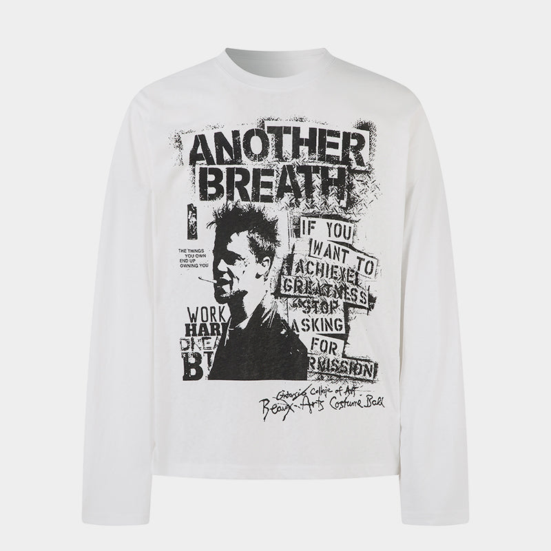 Grunge Portrait Print | Graphic Sweatshirt - Luxuryurbanwear