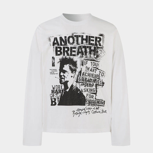 Grunge Portrait Print | Graphic Sweatshirt - Luxuryurbanwear