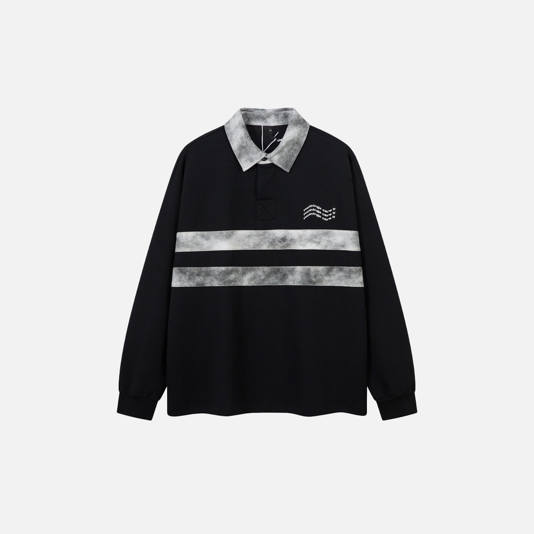 Streetwear Color Block Stand Collar Long Sleeve T-Shirt - Luxuryurbanwear