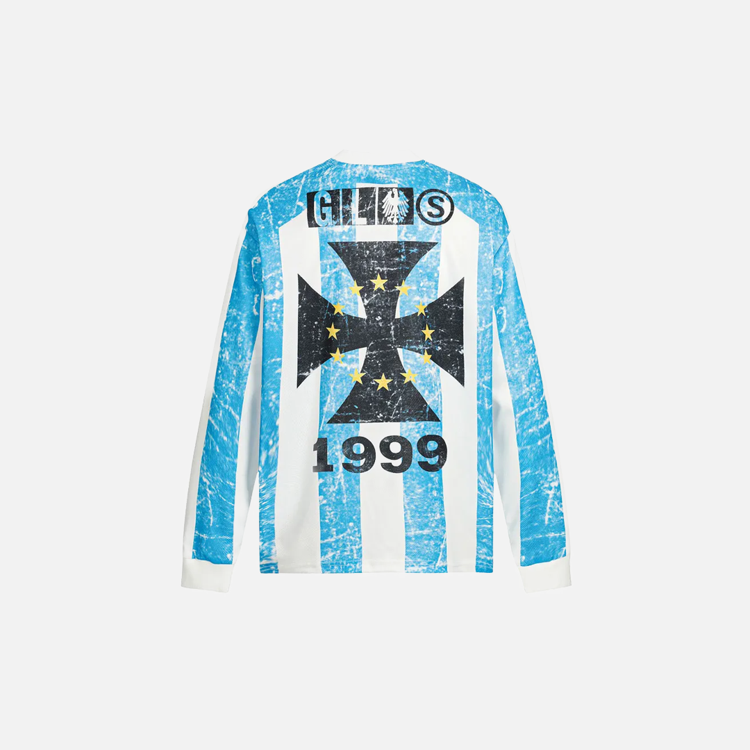 Elevated Tie Dye Mesh Striped Long Sleeve T-Shirt - Luxuryurbanwear