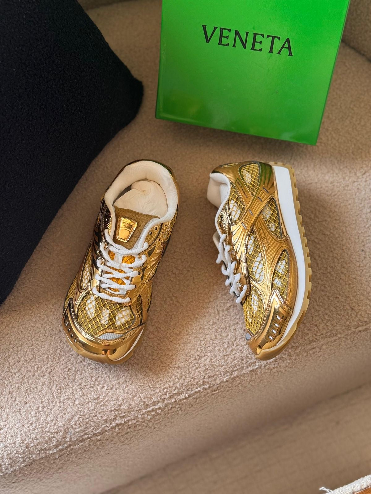 Bottega Veneta Orbit Gold Sneakers