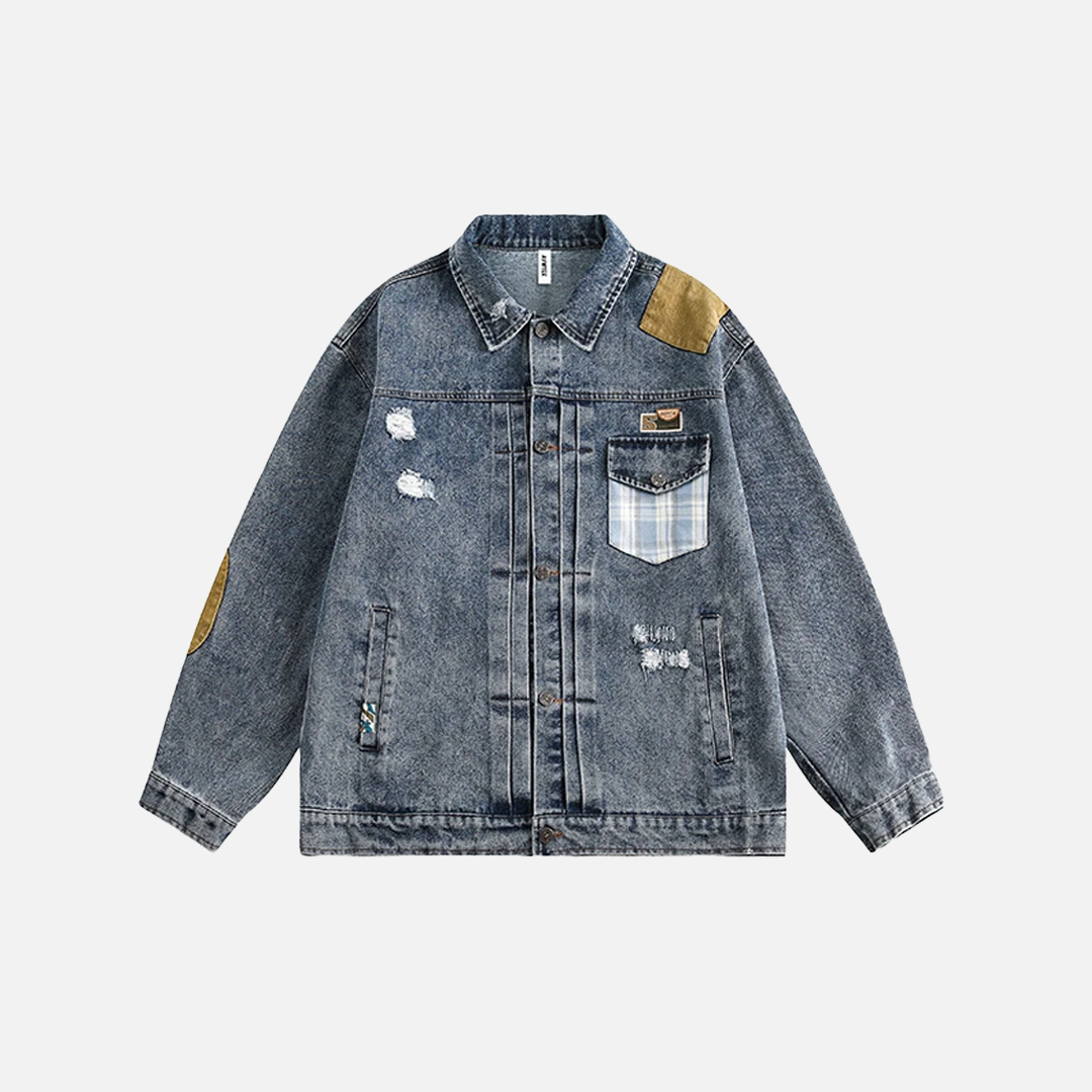 Y2K Lightweight Retro Oversized Blue Denim  Jacket - Luxuryurbanwear