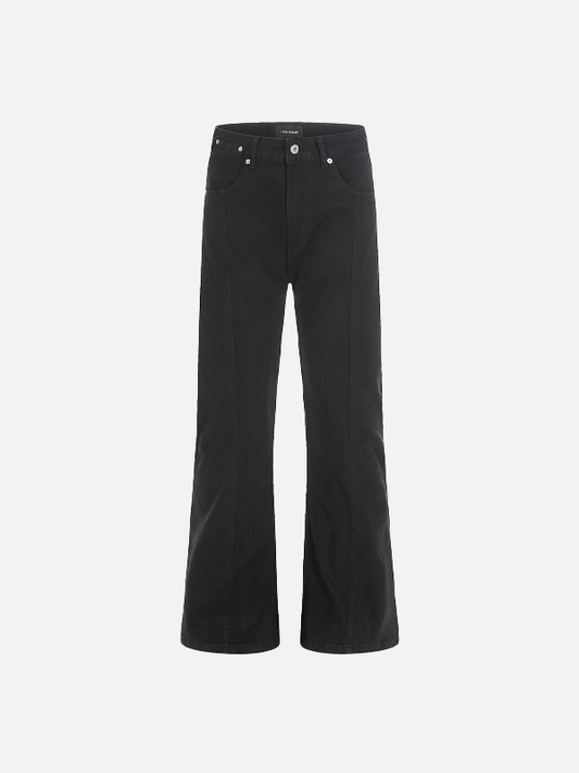Solid Color Loose Microflared Casual Jeans - Luxuryurbanwear