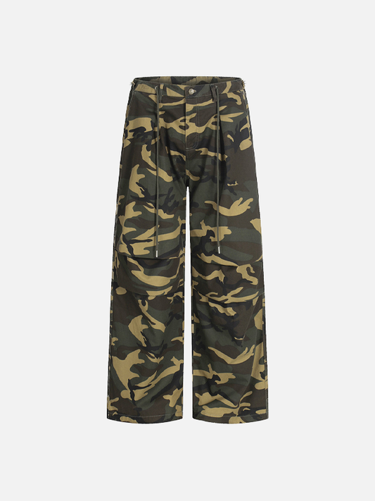 Streetwear Vibrant Camo Loose Wide Leg Pants - Luxuryurbanwear