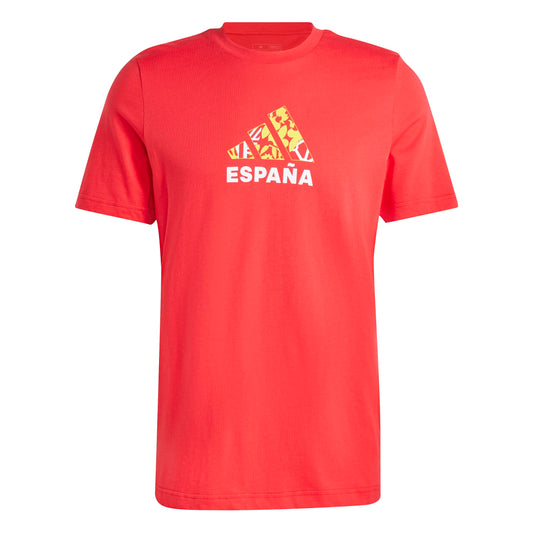 adidas Mens Spain Fan Graphic T-Shirt Ray Red
