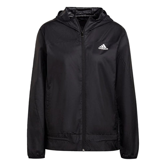 adidas womens Logo Running Windbreaker Black/White X-Small US