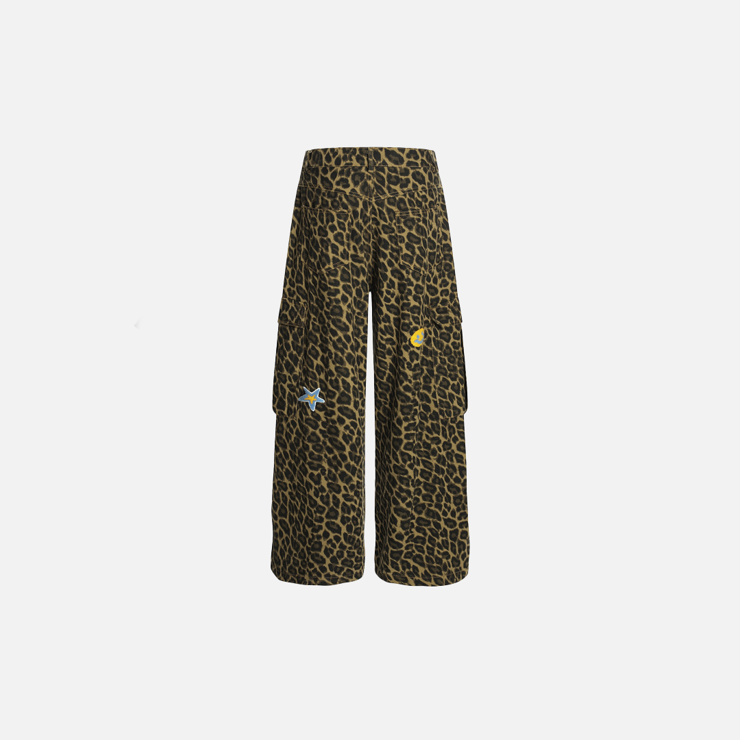 Men Essential Vintage Leopard Print Workwear Pants - Luxuryurbanwear