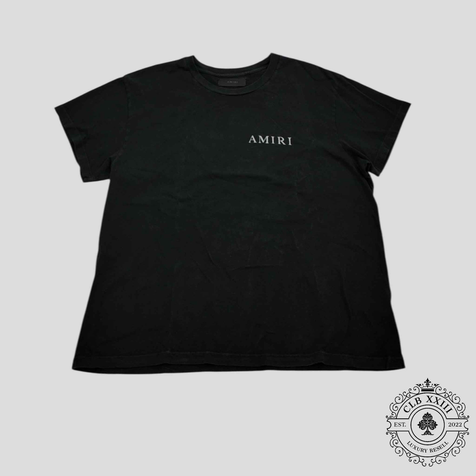 Amiri Flower Tee in Black