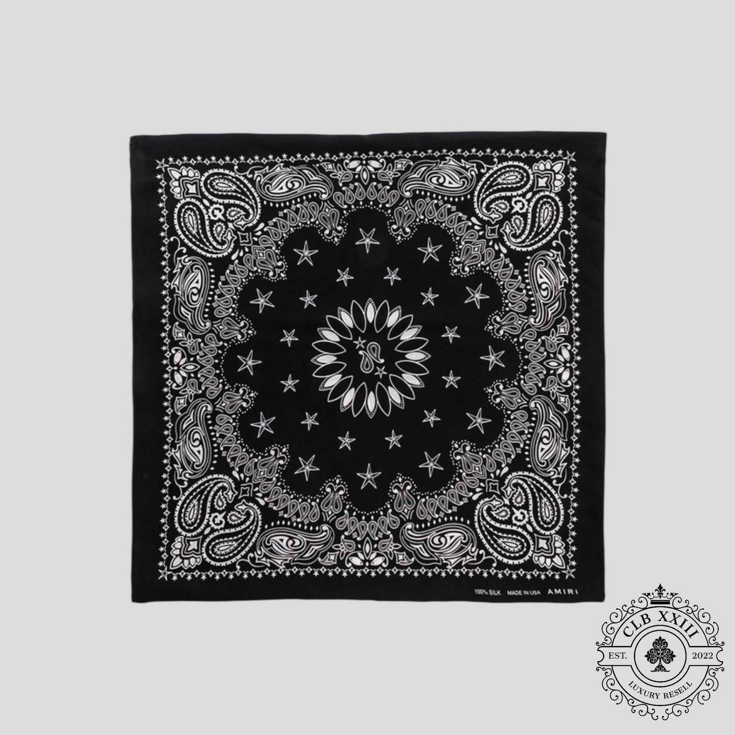 Amiri Silk Bandana in Black