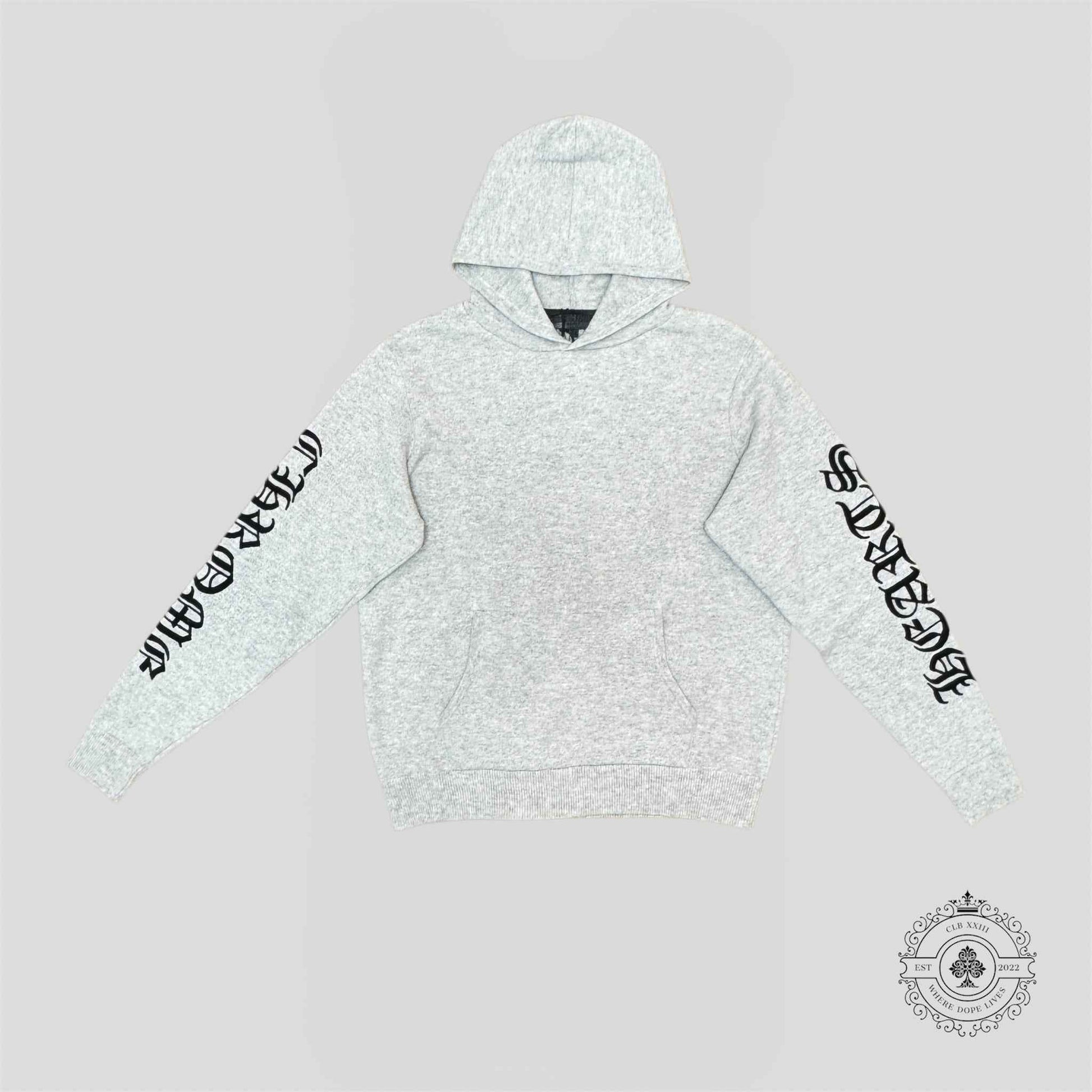 Chrome Hearts Life Sentence Cashmere Hoodie in Grey