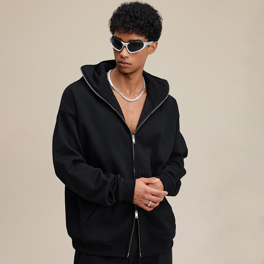 Windproof Mask | Oversized Zip Up Hoodie - Luxuryurbanwear