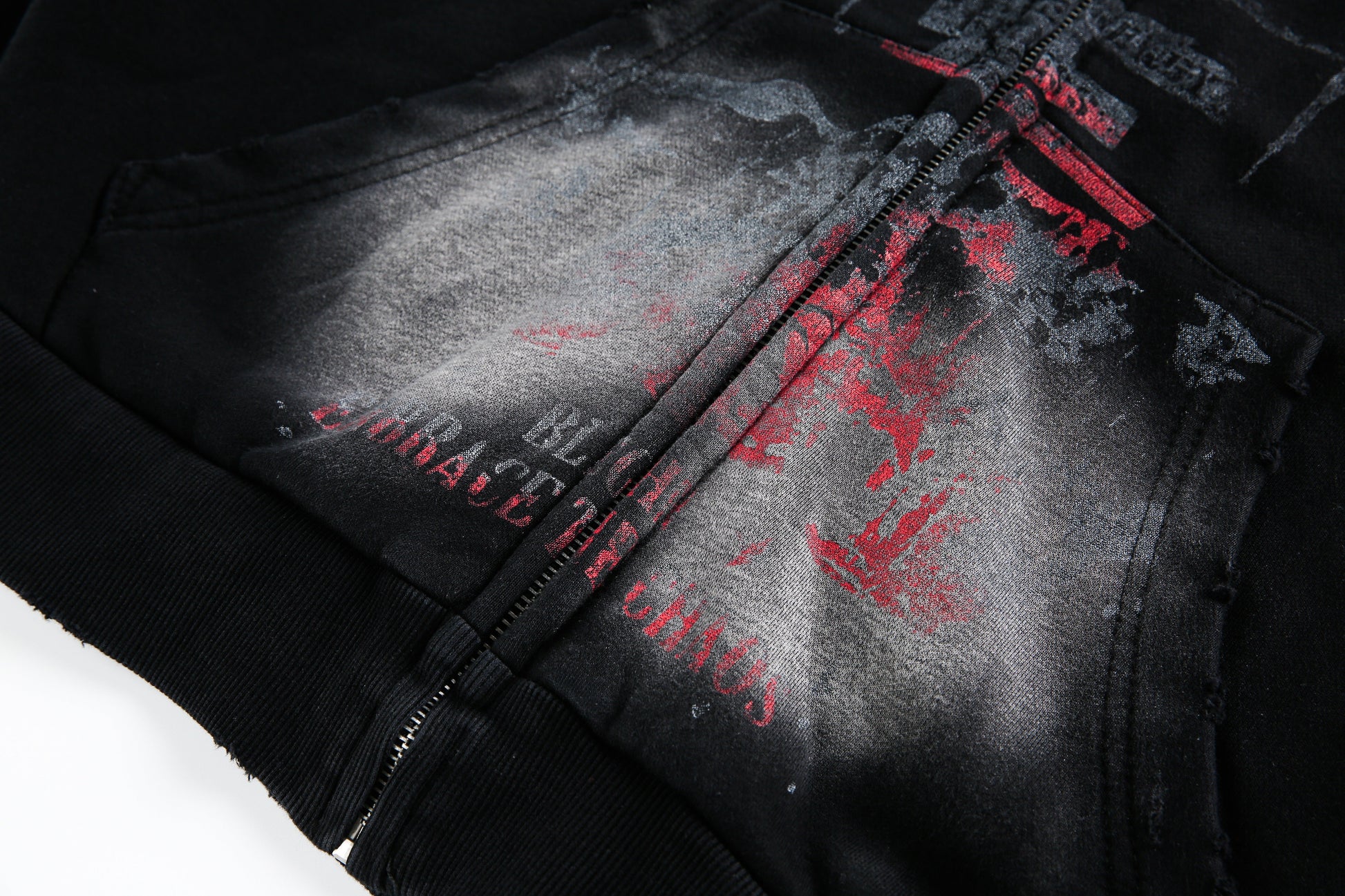 Spray Paint Print | Zip Up Hoodie - Luxuryurbanwear