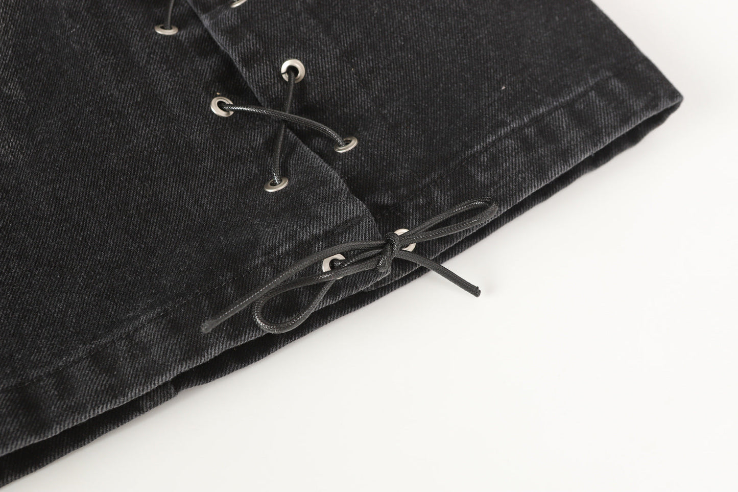Lace-Up Destroyed | Stacked Jeans - Luxuryurbanwear