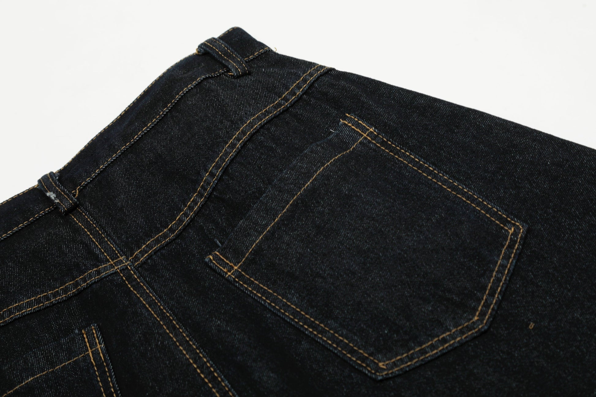 Gingham Tie Barrel Baggy Jeans - Sculptural Gingham Detail Denim | LuxuryUrbanwear - Luxuryurbanwear