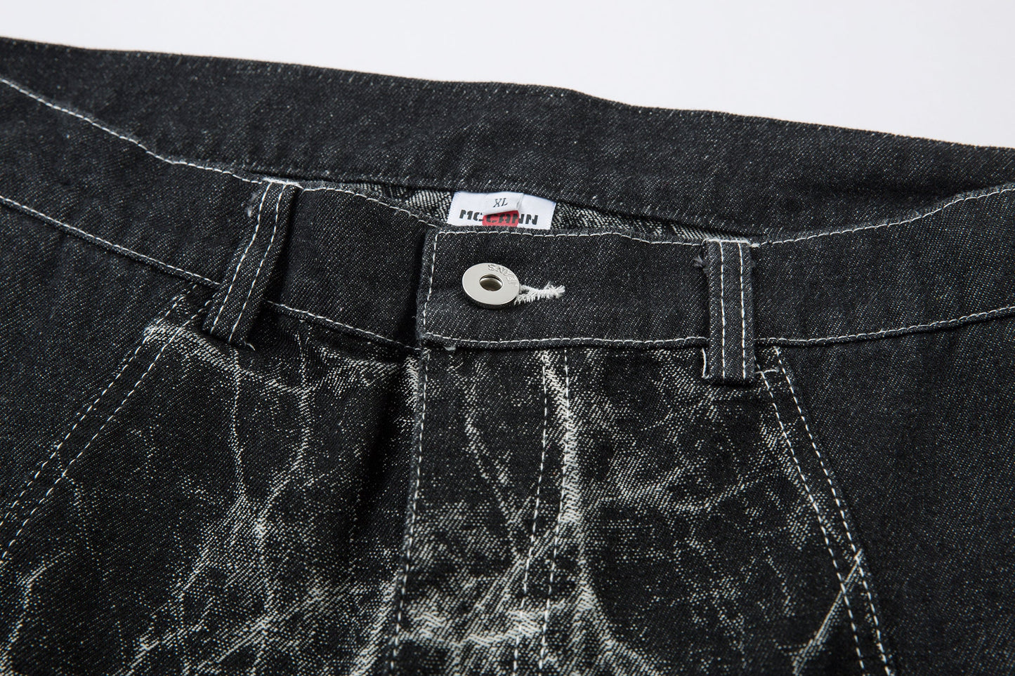 Cracked Panel Washed | Wide Jeans