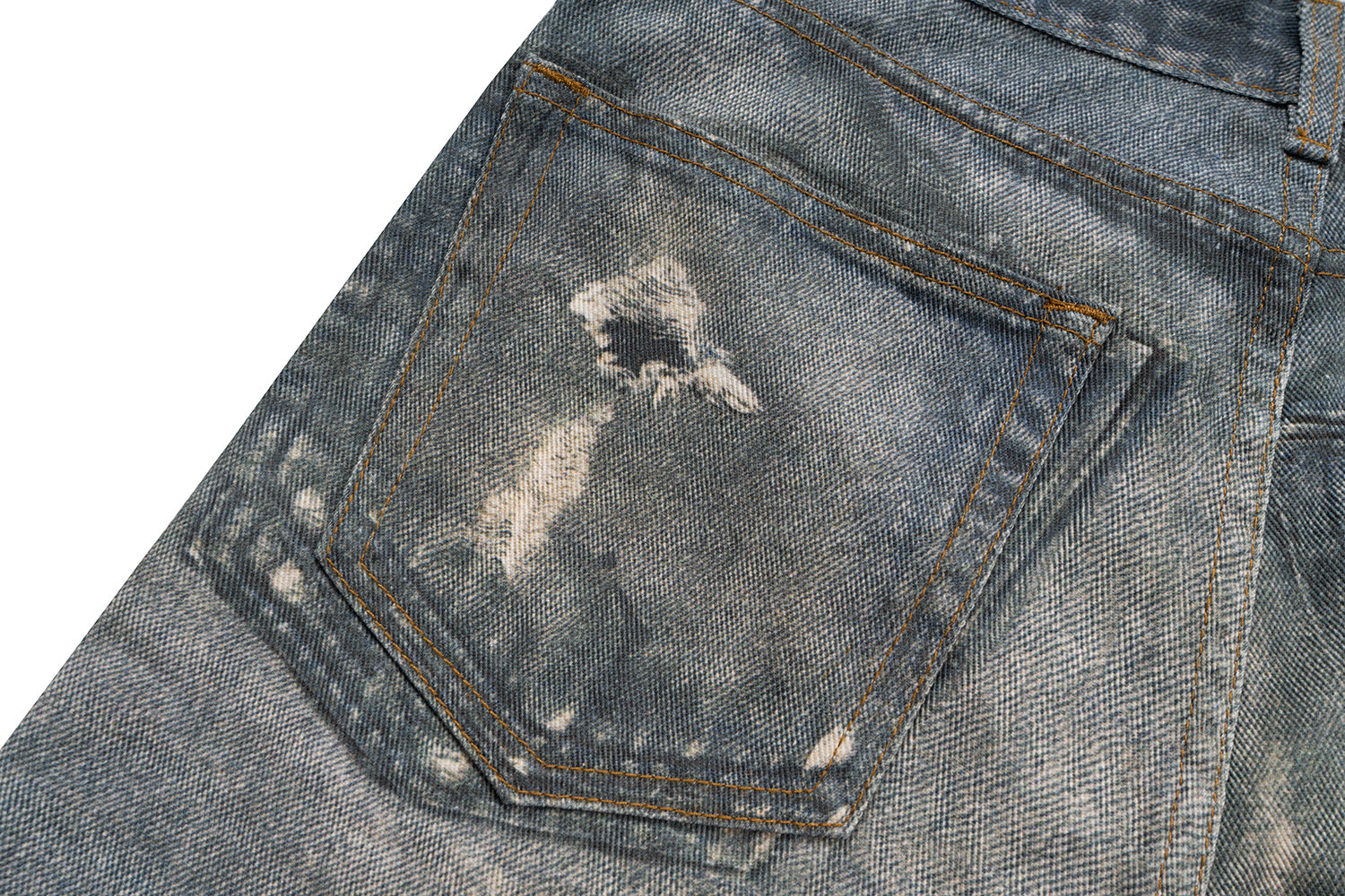 Snake Patch Destroyed | Distressed Jeans - Luxuryurbanwear
