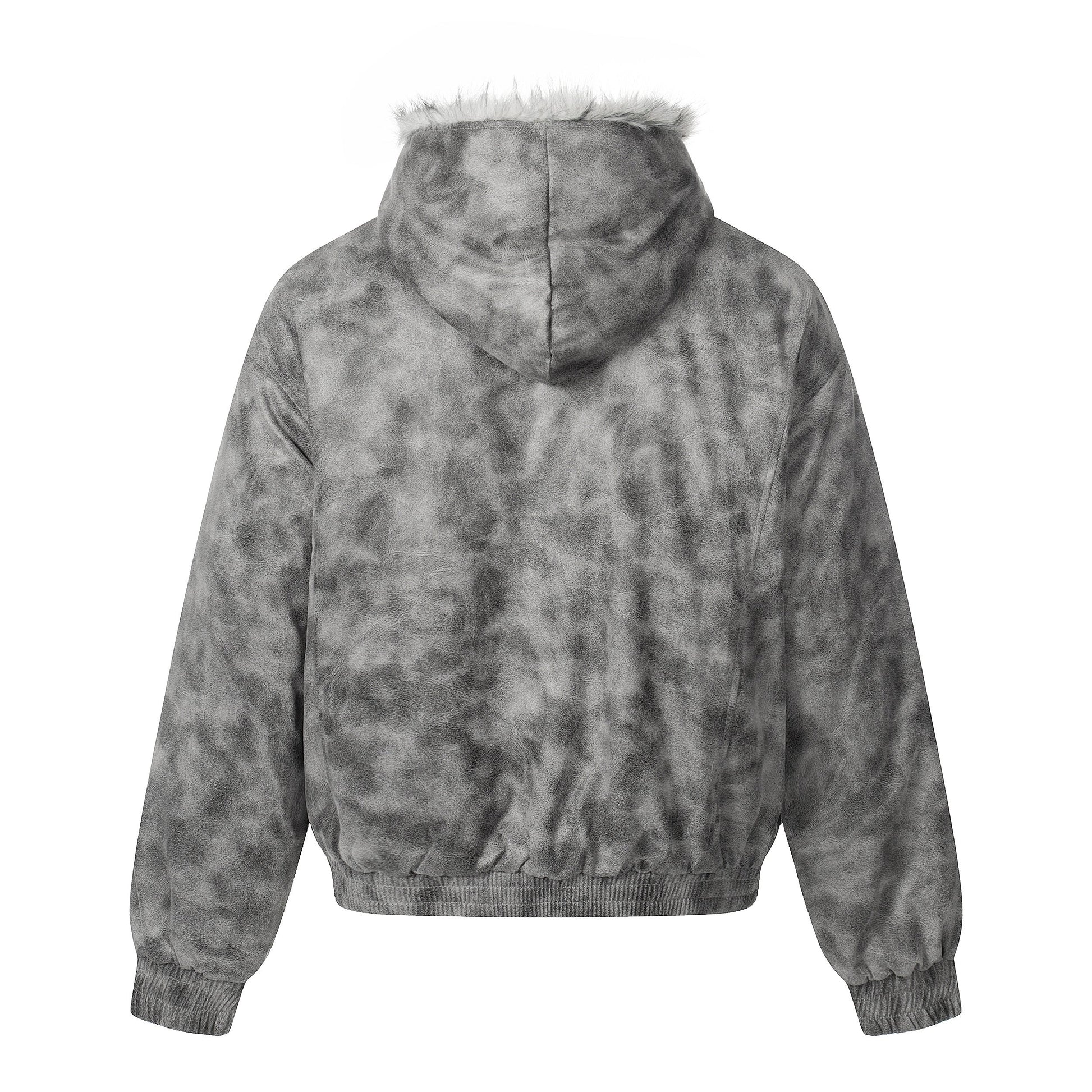 Distressed Washed | Hooded Oversized Jacket - Luxuryurbanwear